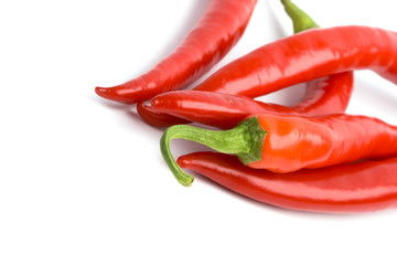 five red chilli peppers