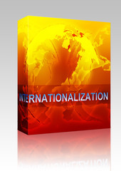 Internationalization globalization illustration box package