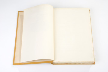 Blank old book cover yellow