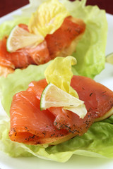 Smoked salmon appetizers