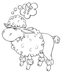 Schaf, Pudel, rasiert, gefärbt, Friseur, Frisur, friesiert