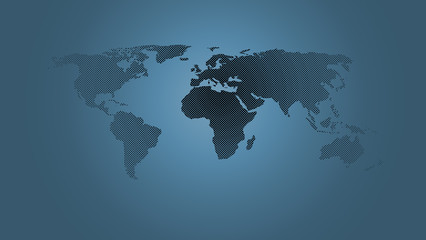 Hintergrund mit Weltkarte, blau (Raster)