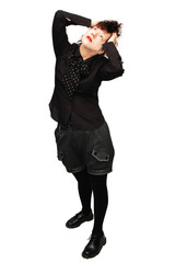 The girl has got tired