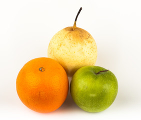 orange, apple, pear