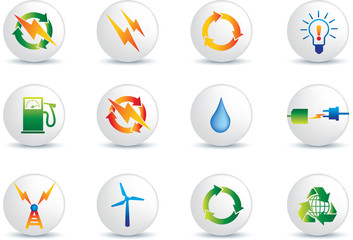 electric power icon buttons