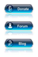 Web button, icon set