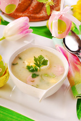 white borscht for  easter