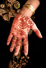 Beautiful Henna, Mehendi on the brides hand