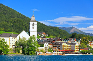 Fototapeta premium The beautiful St. Wolfgang in Lake district