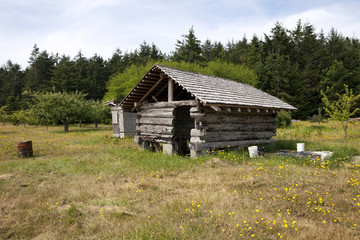 Pioneer Building On Farm