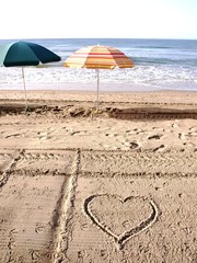 heart on the beach