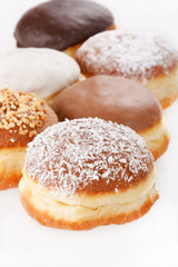 donuts isolated on the white.