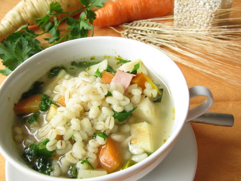 Gem&uuml;sesuppe mit Gerstengraupen