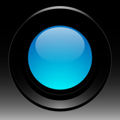 Black photo lens vector