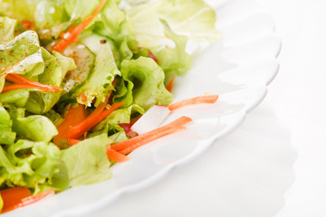 alad on the table.