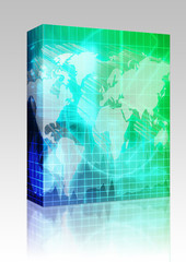 International finance background box package