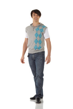 Single male tap dancer