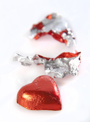 Obraz na płótnie Canvas Heart Shaped Valentine's Chocolate