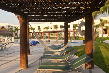 Hammocks and Chairs at Resort Pool