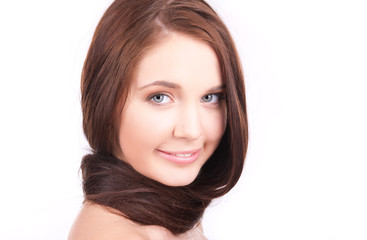 Fototapeta premium beautiful girl with long hair