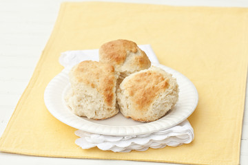 Freshly made from scratch buttermilk biscuits.
