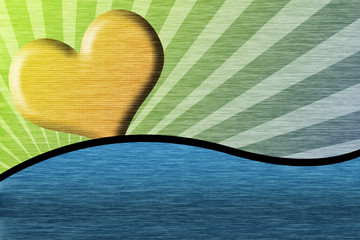 Abstract colorful background with heart