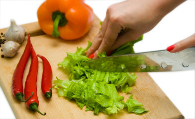 Cutting vegetables