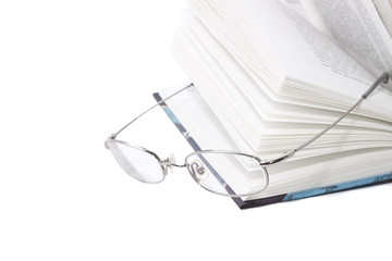 glasses on a book