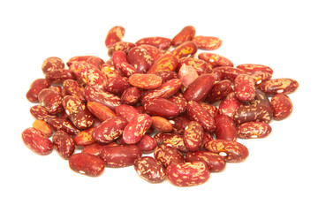 Red haricot isolated on white