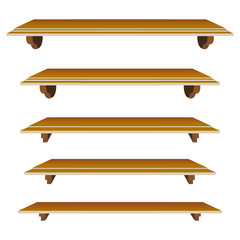 set of shelfs in vector mode for decor