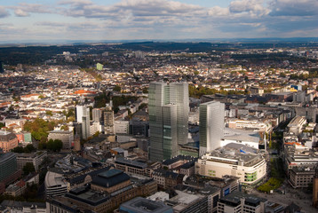 Obraz premium Frankfurt city centre birdfly view