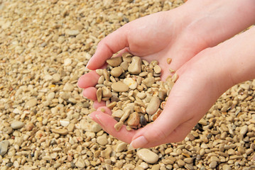 Hand mit Steinen - hand with stones 02