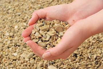 Hand mit Steinen - hand with stones 03