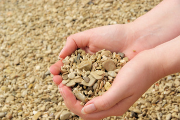 Hand mit Steinen - hand with stones 04