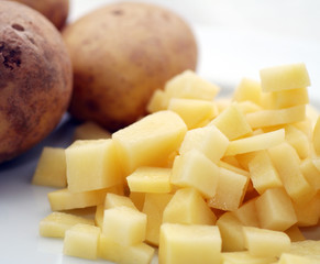 gewürfelte Kartoffeln