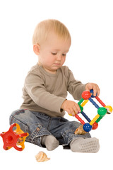 boy play with toys
