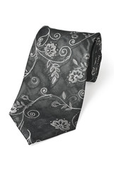 Fashion silk necktie isolated on white background