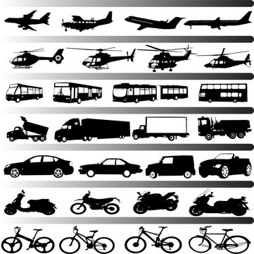 transportation set vector