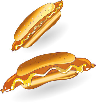 Hot dog, Senf, Würstchen