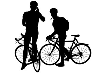 Two mens on bicycles
