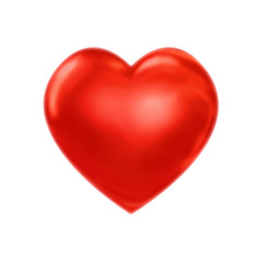 Valentine heart on white