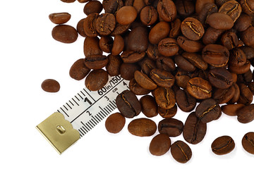 Coffee beans of standard size
