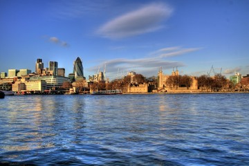 Fototapeta na wymiar London - Tower of London & Skyline