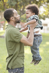 Father having a word with his son