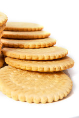 delicious biscuits isolated on a white background
