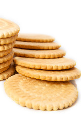 delicious biscuits isolated on a white background