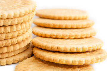 delicious biscuits isolated on a white background