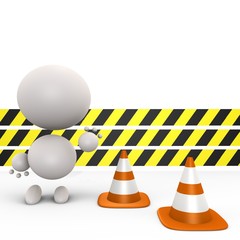 Construction ahead, do not proceed - 3d image