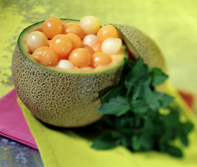 Obstsalat aus Melonen