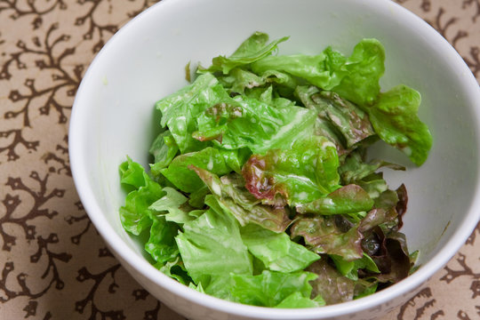 Fresh bowl of green salad